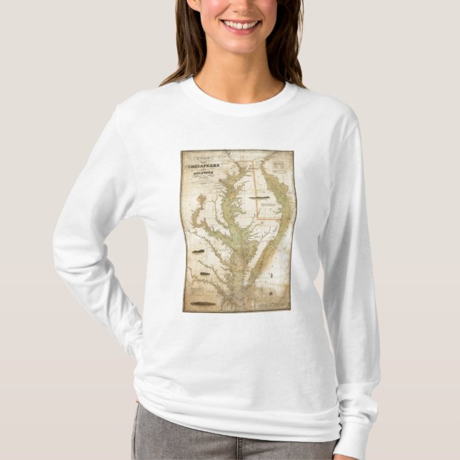 Camiseta Una carta del Chesapeake y de las bahías de (Anverso)