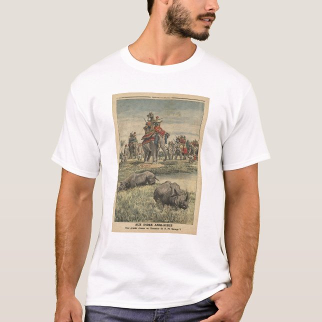 Camiseta Una caza del rinoceronte en honor de rey George V (Anverso)
