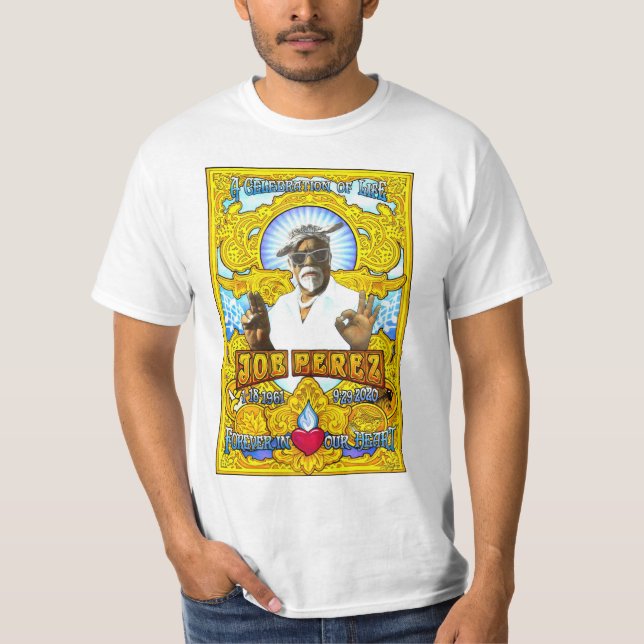 Camiseta Una celebración de la vida JOE PEREZ (Anverso)