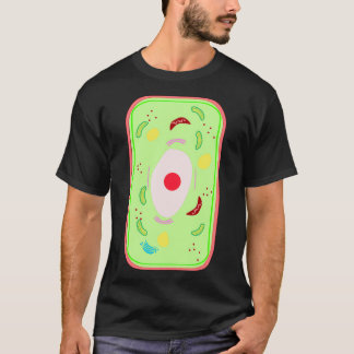 Camiseta Una célula vegetal con vacuola Mitochondria Golgi 