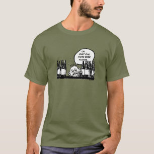 Camiseta una cerveza más, divertida caricatura de borracho