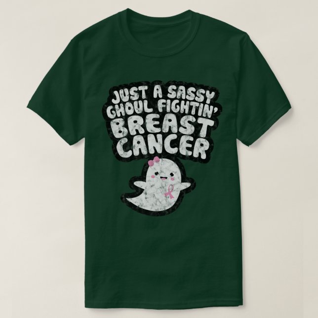 Camiseta Una chica fresca que lucha contra el cáncer de mam (Diseño del anverso)