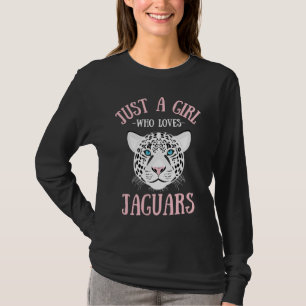 Camiseta Una chica que ama a Jaguars Jaguar Leopard Women C