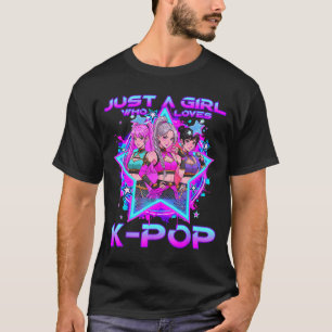 Camiseta Una chica que ama a las niñas de k-pop cumpleaños