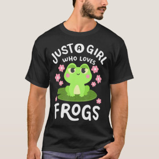 Camiseta Una chica que ama a las ranas Kawaii Amantes de la
