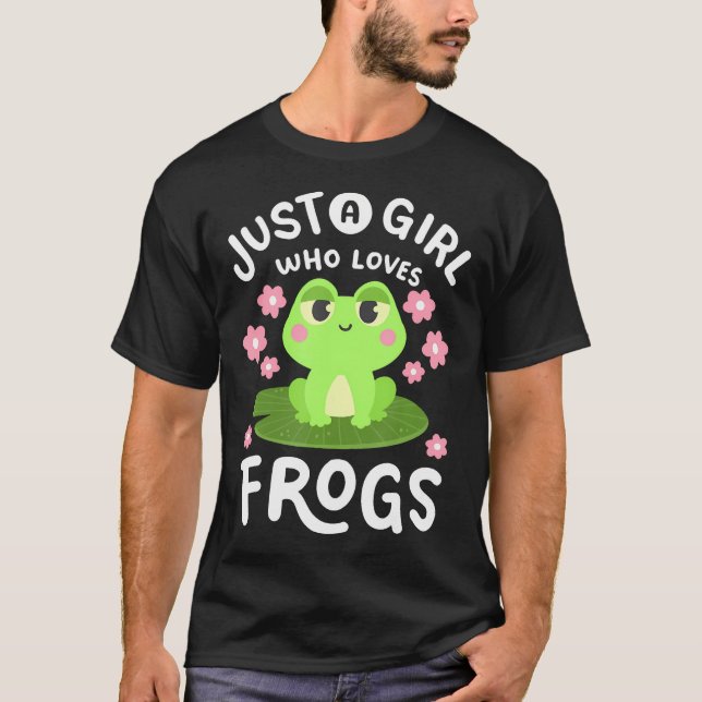 Camiseta Una chica que ama a las ranas Kawaii Amantes de la (Anverso)
