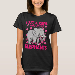 Camiseta Una chica que ama la conservación de elefantes del
