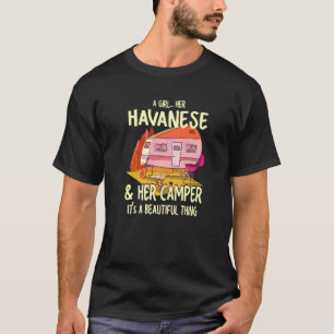 Camiseta Una chica su Havanese y su autocaravana Havanese c