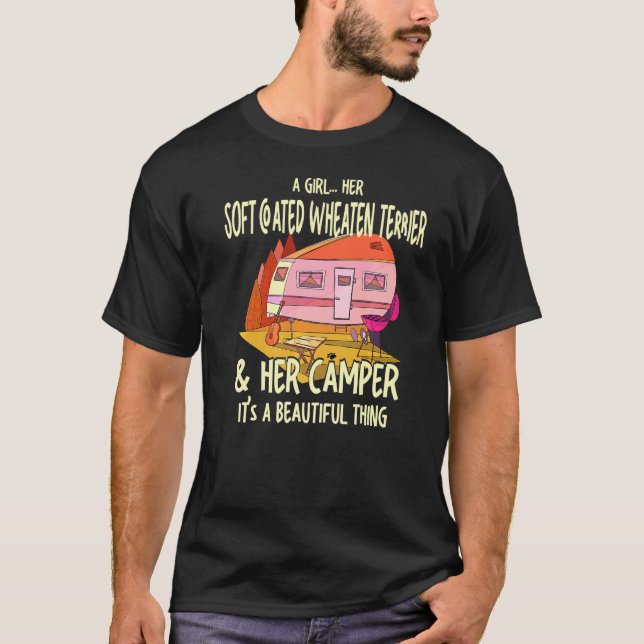 Camiseta Una Chica, Su Llanta Recubierta Blanda Terrier Y S (Anverso)