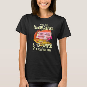 Camiseta Una Chica, su oveja belga y su camper belga