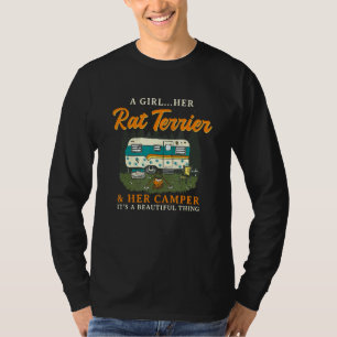 Camiseta Una Chica Su Rat Terrier Y Su Camper Rattie Campi