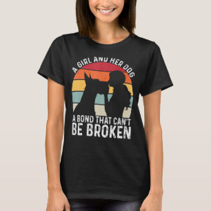 Camiseta Una Chica y su perro un bono que no puede romperse