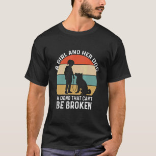 Camiseta Una Chica y su perro un bono que no puede romperse