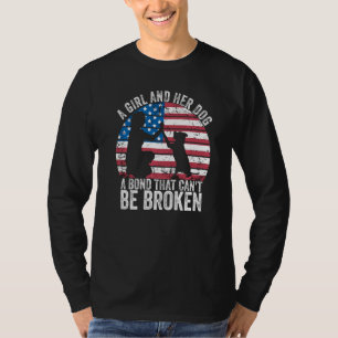 Camiseta Una Chica y su perro un bono que no puede romperse