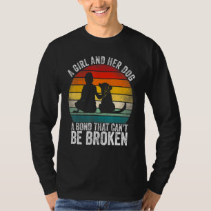 Camiseta Una Chica y su perro un bono que no puede romperse