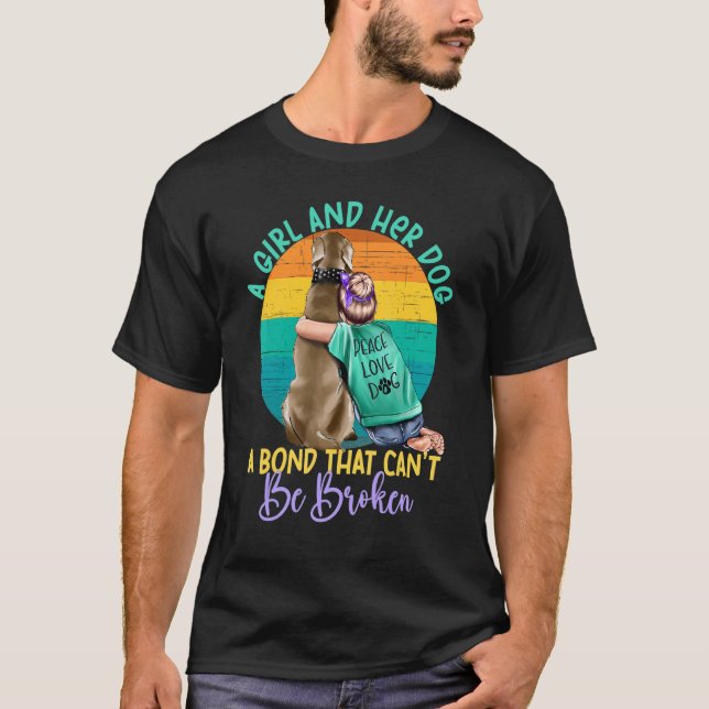 Camiseta Una Chica y su perro un bono que no puede ser un p (Anverso)