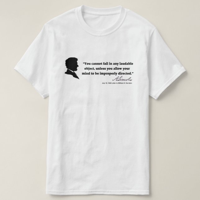 Camiseta Una cita de Lincoln (01) (Diseño del anverso)
