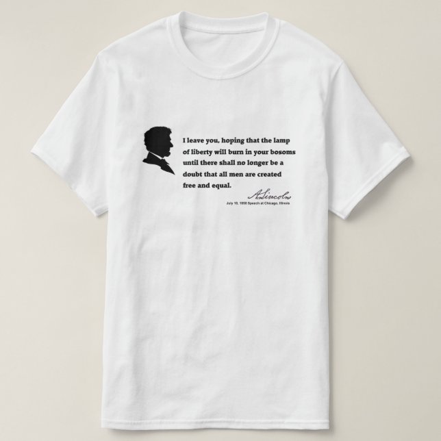 Camiseta Una cita de Lincoln (02) (Diseño del anverso)