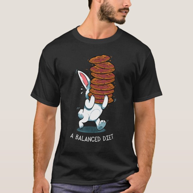 Camiseta Una Cocina Dietética Equilibrada Amor Pérdida De P (Anverso)