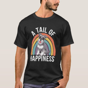 Camiseta Una cola de felicidad Miniature Schnauzer Perro Re