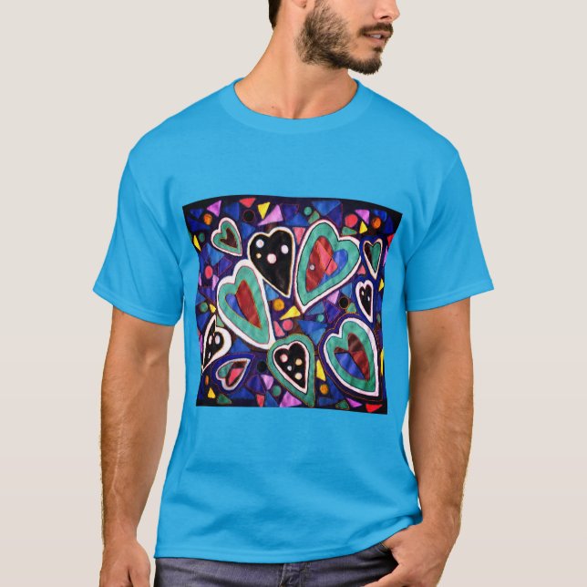 Camiseta Una colección de corazones (Anverso)