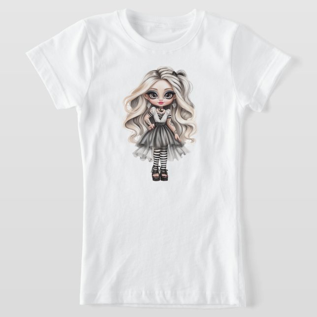 Camiseta Una Colección de Diseños de Halloween de una Chica (Distribución)