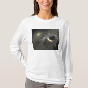 Camiseta Una colisión entre los objetos masivos en espacio