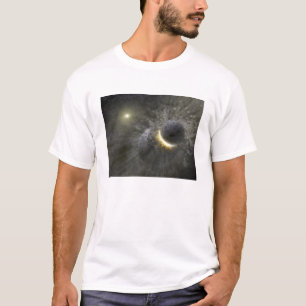 Camiseta Una colisión entre los objetos masivos en espacio