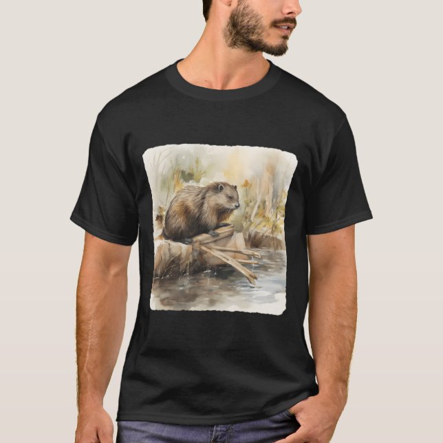 Camiseta Una Construcción de Presa de Castor (Anverso)