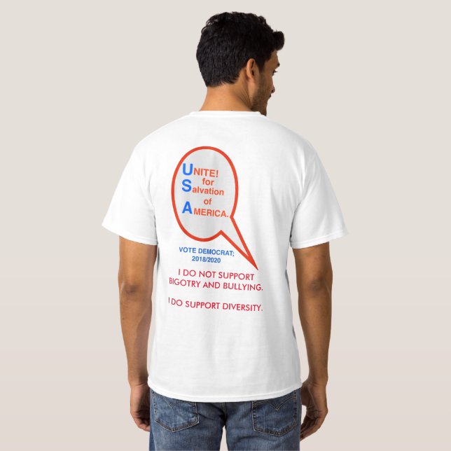CAMISETA UNA CONTRA EL TRIUNFO EL VOTO DEMÓCRATA DE (Reverso completo)