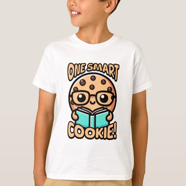 Camiseta ¡Una Cookie Inteligente! Cute Cookie Pun (Anverso)