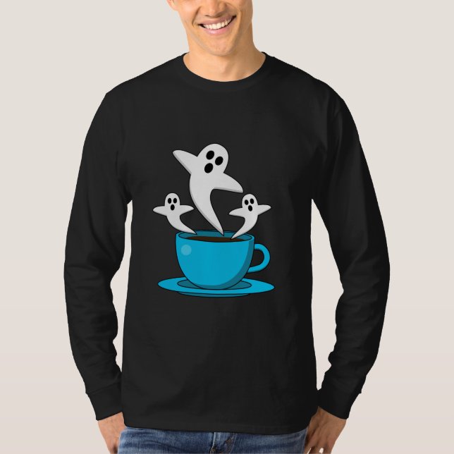 Camiseta Una copa de café para fumar fantasma (Anverso)