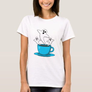 Camiseta Una copa de café para fumar fantasma