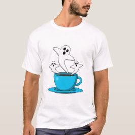 Camiseta Una copa de café para fumar fantasma