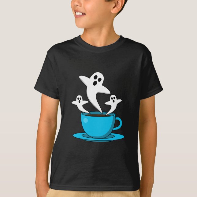 Camiseta Una copa de café para fumar fantasma (Anverso)