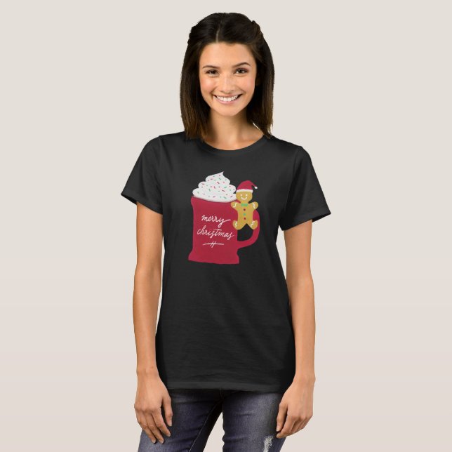 Camiseta Una Copa de Feliz Navidad (Anverso completo)