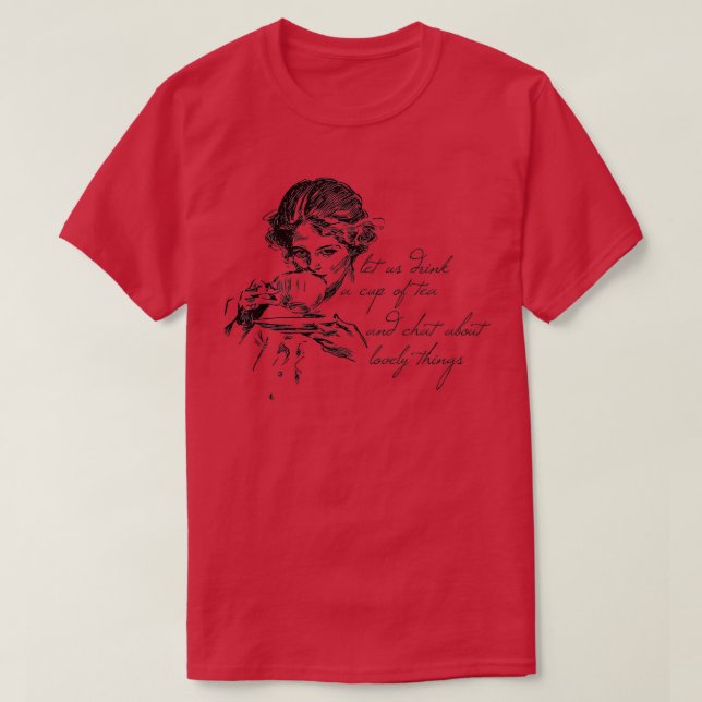 Camiseta Una copa de té (Diseño del anverso)