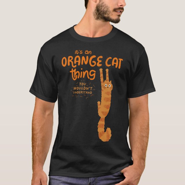 Camiseta Una cosa de gato Naranja - Gracioso gato tabby col (Anverso)