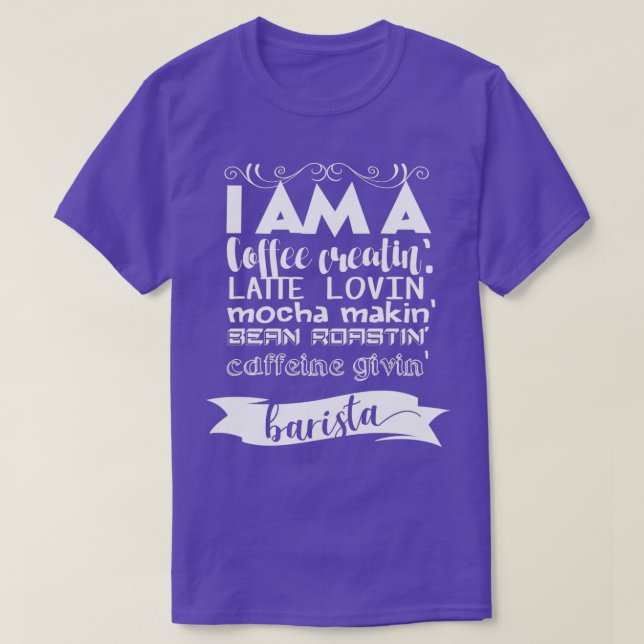 Camiseta Una Creación De Café (Diseño del anverso)