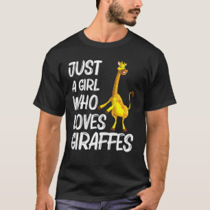 Camiseta Una Cuidada Giraffe Para Los Chicas De La Vida Sil