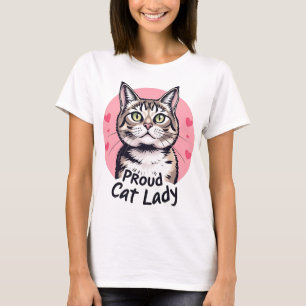 Camiseta Una dama de gato orgullosa - Un amante del gato bo
