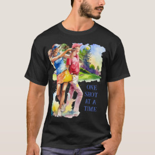 CAMISETA UNA DISPARÓ A LA VEZ. GOLFERS PERSONALIZADOS