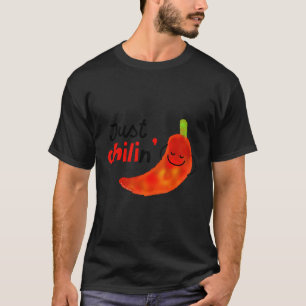 Camiseta Una divertida acuarela sólo Chilin Pepper Positivo