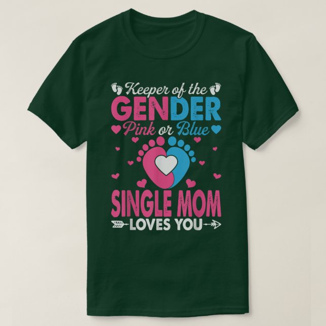 Camiseta Una Divertida Madre Rosa O Azul Te Ama El Género R (Diseño del anverso)