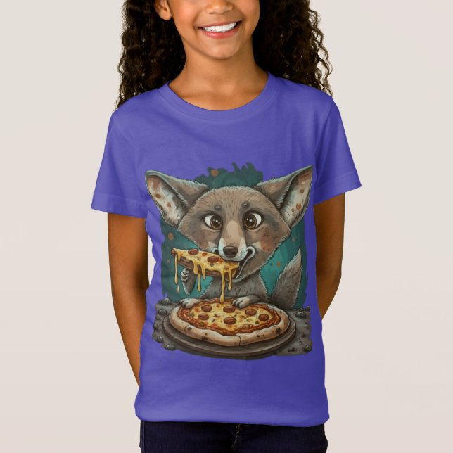 Camiseta Una divertida pizza comiendo coyote (Anverso)