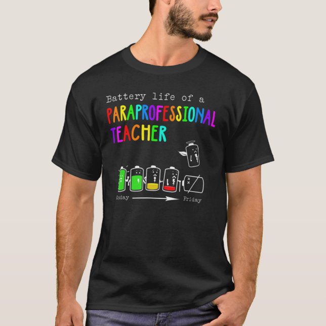 Camiseta Una Duración De Batería De Paraprofesional Para Pr (Anverso)