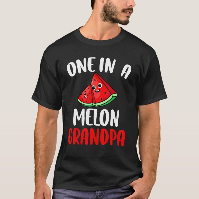 Camiseta Una En Melón Abuelo Melón Melón Fruta Familia Mat (Anverso)