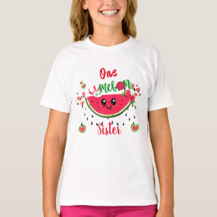 Camiseta Una en melón de melón de melón cumpleaños hermana 