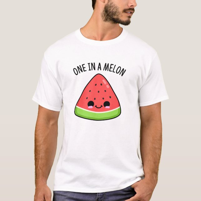 Camiseta Una en un melón de melón divertida (Anverso)