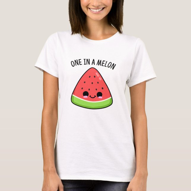 Camiseta Una en un melón de melón divertida (Anverso)